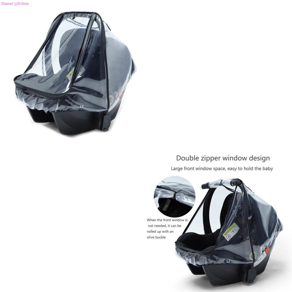 Infant Car Seat Cover - D0JC Baby-Autositz-Regenschutz, lebensmittelechtes EVA, Kinderwagen-Wetterschutz, wasserdicht,