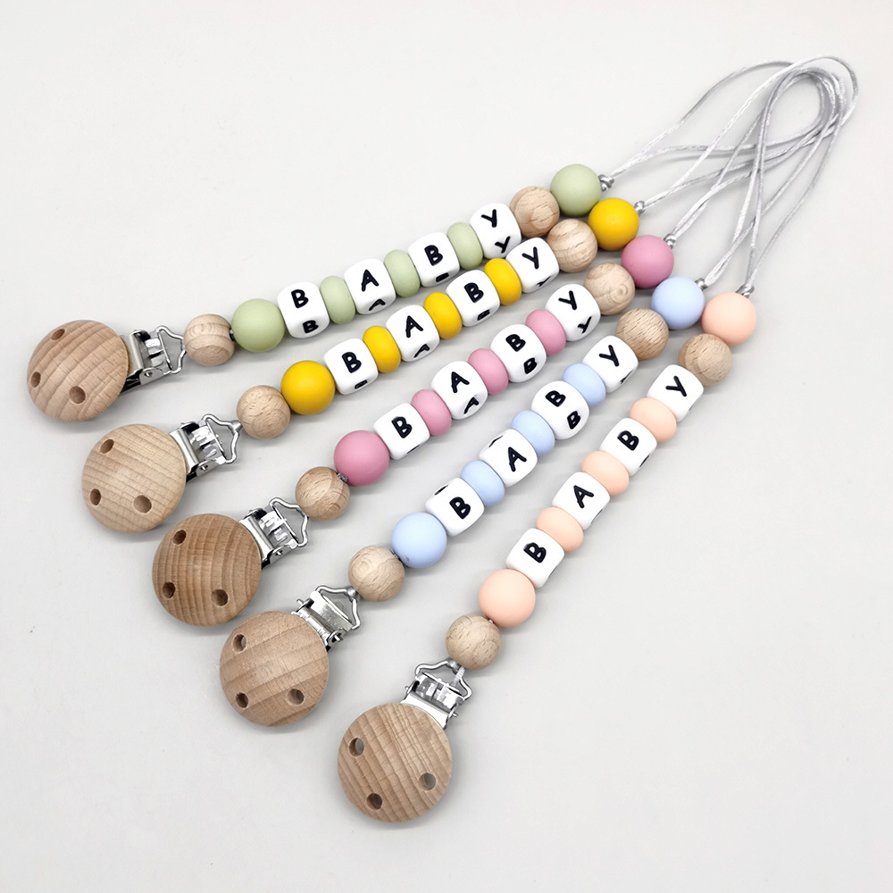 Baby Products Toys - Benutzerdefinierte Name Schnuller Clips Kette Silikon